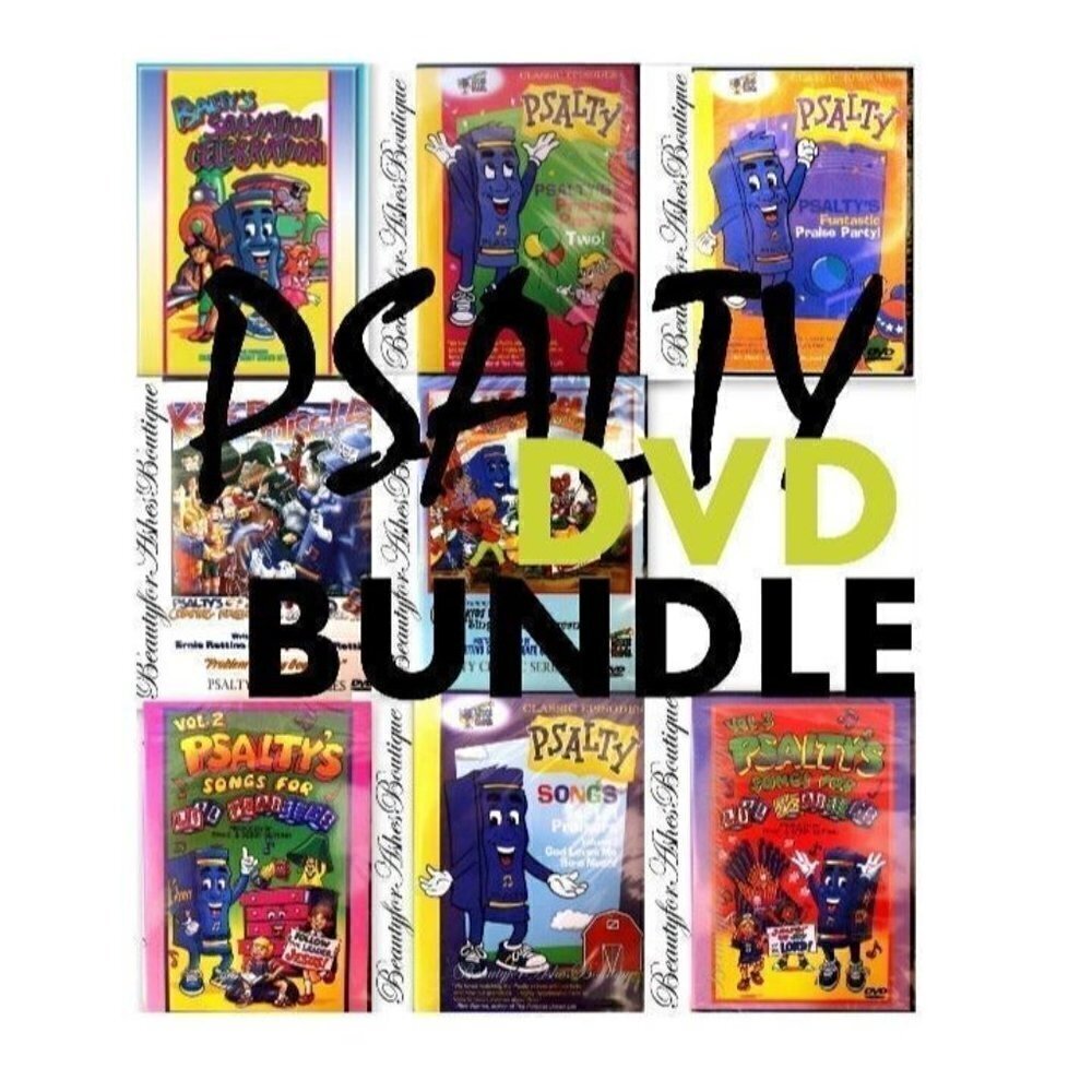 Psalty the Singing Songbook Kids Praise 4 5 Salvation Li'l Praisers DVD Bundle